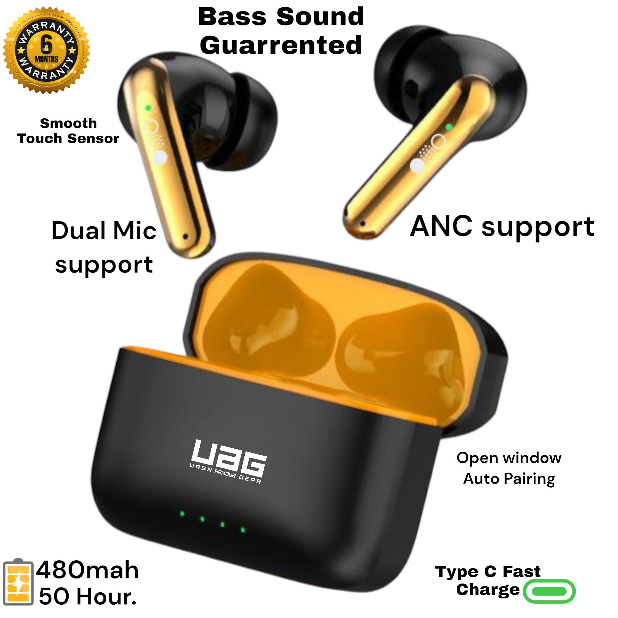 Photoroom-20241211_130028 UAG Urbn Armour Gear 161X ANC Airdopes - Image 1