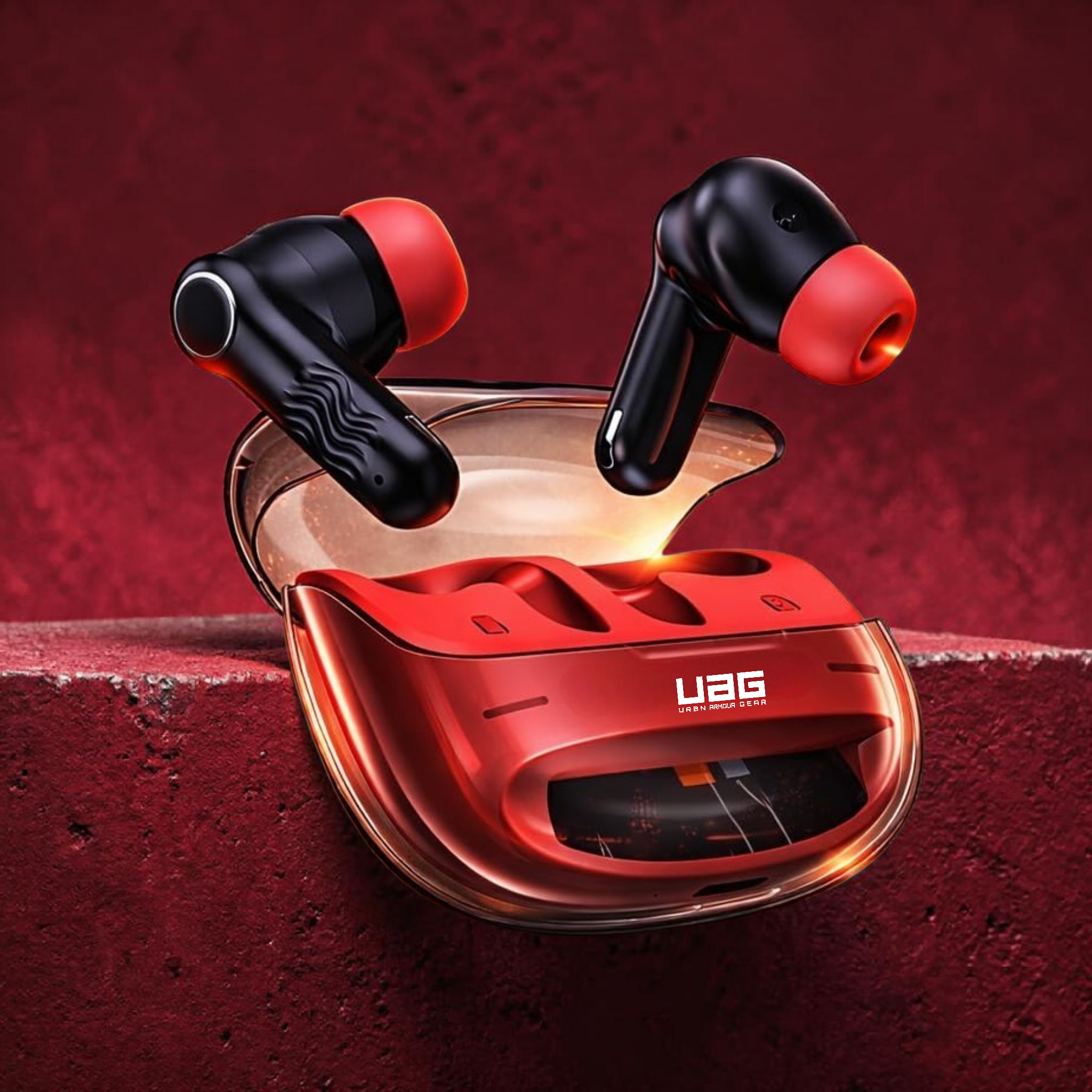 717n0NoQ7zL (1) UAG Crystal Gaming ANC Transparent Deep Bass Earbuds - Image 1